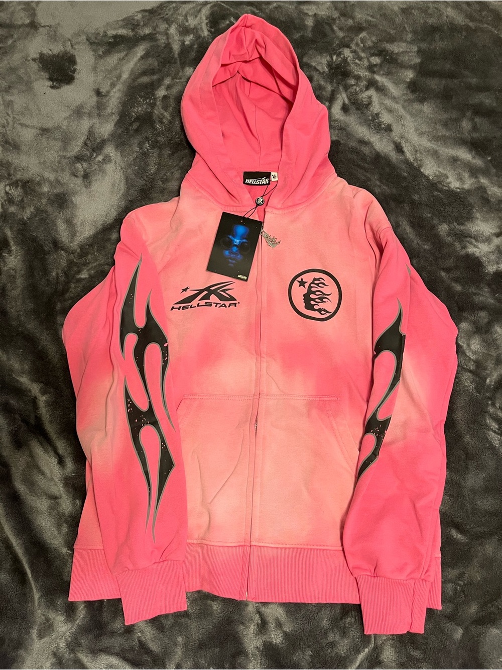 Pink Hellstar Zip-Up Jacket